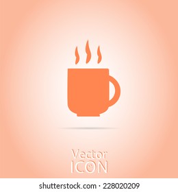 Coffee cup icon. Tea cup. Flat style. Made in vector