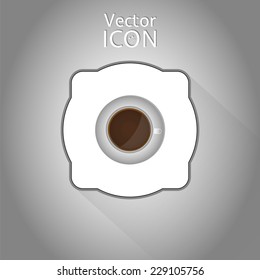 Coffee Cup Icon. Tea Cup Icon. Flat Style. Made in vector