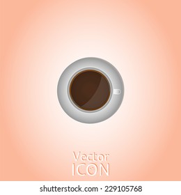 Coffee Cup Icon. Tea Cup Icon. Flat Style. Made in vector