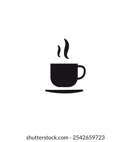 Coffee cup icon, tea cup logo. Coffee cup icon isolated on white background.