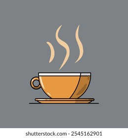 Coffee cup icon, tea cup logo, coffee cup image template symbol vector illustration