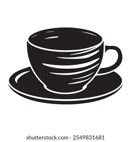 Coffee cup icon, tea cup logo, symbols vector illustration silhouette image template, coffee cup  icon with white background