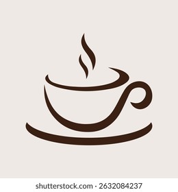 Coffee cup icon, tea cup logo, symbols vector illustration.
