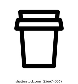 Coffee cup icon, tea cup, symbols vector illustration silhouette image template