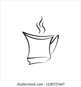 Coffee Cup Icon, Tea Cup Icon Vector Art Illustration