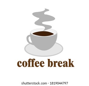 Coffee cup icon template design. coffee break icon