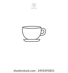 Icono de taza de café símbolo de tema Ilustración vectorial aislado sobre fondo blanco