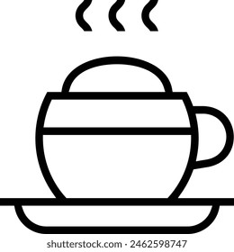 coffee cup icon. Thin linear style design isolated on white background