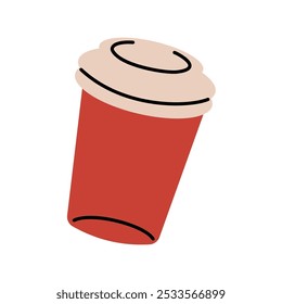 Coffee cup icon. Coffee time drink breakfast and beverage theme. Isolated design. Vector illustration