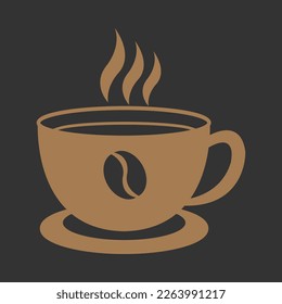 Coffee cup icon. Coffee time symbol.  Flat style eps 10 vector illustration for coffee food and beverages design element