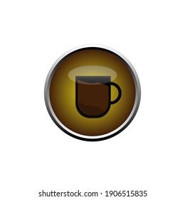coffee cup icon with trendy isolated background. Coffee cup page for your website design Clock icon logo, app, UI. Clock icon Vector illustration, EPS10.