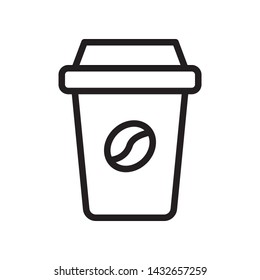 Coffee cup icon in trendy outline style design. Vector graphic illustration. Suitable for website design, logo, app, and ui. Editable vector stroke. EPS 10.