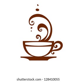 Coffee cup icon, vector.