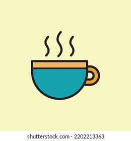 icono de taza de café, dibujos animados, vector