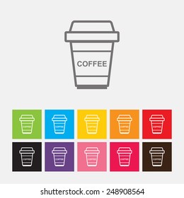 Coffee cup icon - Vector