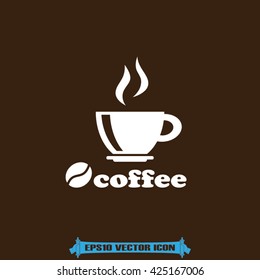 coffee cup icon vector