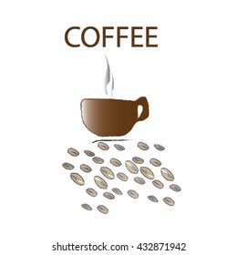 Coffee cup icon, vector