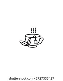 Icono de la taza de café, el mejor icono de la línea del Vector.