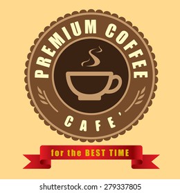 Coffee cup icon vector, Creative design cafe idea