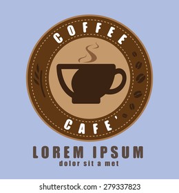 Coffee cup icon vector, Creative design cafe idea