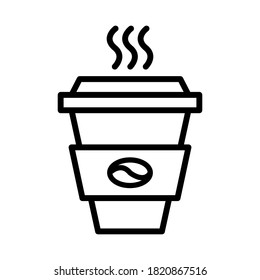 Symbol für den Kaffee-Becher, Vektordesign-Vorlage