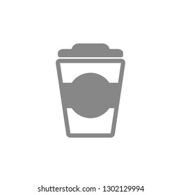 Coffee cup icon. Vector drink illustration. Hot cup drinks, hot coffee drinks logo vector design template Eps 10