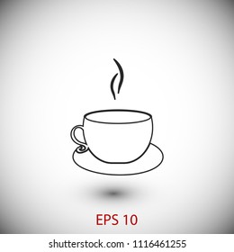 Coffee cup icon, Vector EPS 10 illustration style