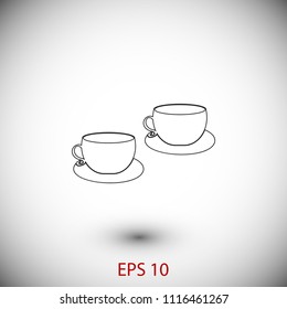 Coffee cup icon, Vector EPS 10 illustration style