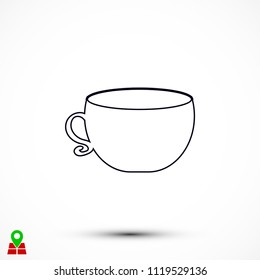 Coffee cup icon, Vector EPS 10 illustration style