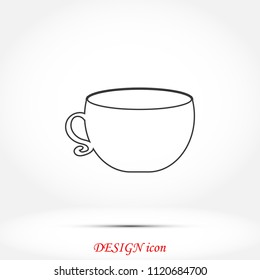 Coffee cup icon, Vector EPS 10 illustration style
