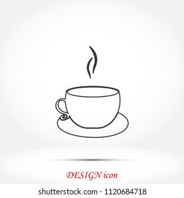 Coffee cup icon, Vector EPS 10 illustration style