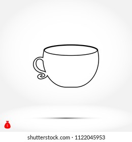 Coffee cup icon, Vector EPS 10 illustration style