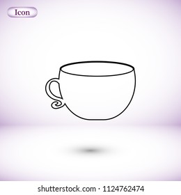 Coffee cup icon, Vector EPS 10 illustration style
