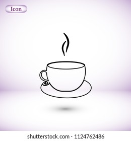 Coffee cup icon, Vector EPS 10 illustration style