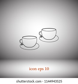 Coffee cup icon, Vector EPS 10 illustration style