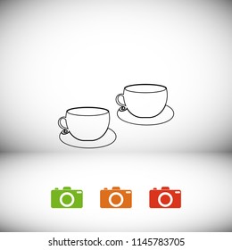 Coffee cup icon, Vector EPS 10 illustration style