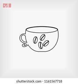 Coffee cup icon, Vector EPS 10 illustration style