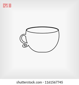 Coffee cup icon, Vector EPS 10 illustration style