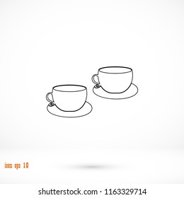 Coffee cup icon, Vector EPS 10 illustration style