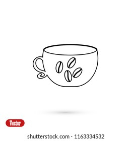 Coffee cup icon, Vector EPS 10 illustration style