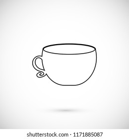 Coffee cup icon, Vector EPS 10 illustration style