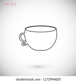 Coffee cup icon, Vector EPS 10 illustration style