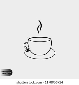 Coffee cup icon, Vector EPS 10 illustration style