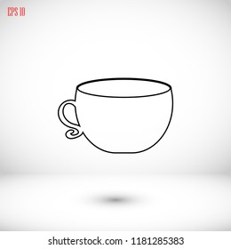Coffee cup icon, Vector EPS 10 illustration style
