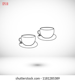 Coffee cup icon, Vector EPS 10 illustration style