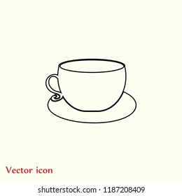 Coffee cup icon vector, Vector EPS 10 illustration style