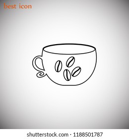 Coffee cup icon, Vector EPS 10 illustration style