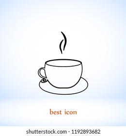 Coffee cup icon, Vector EPS 10 illustration style