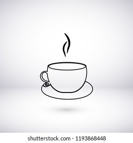 Coffee cup icon, Vector EPS 10 illustration style