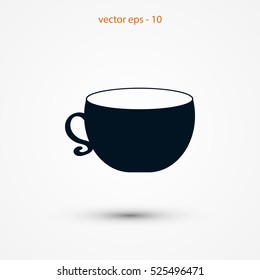 Coffee cup icon, Vector EPS 10 illustration style